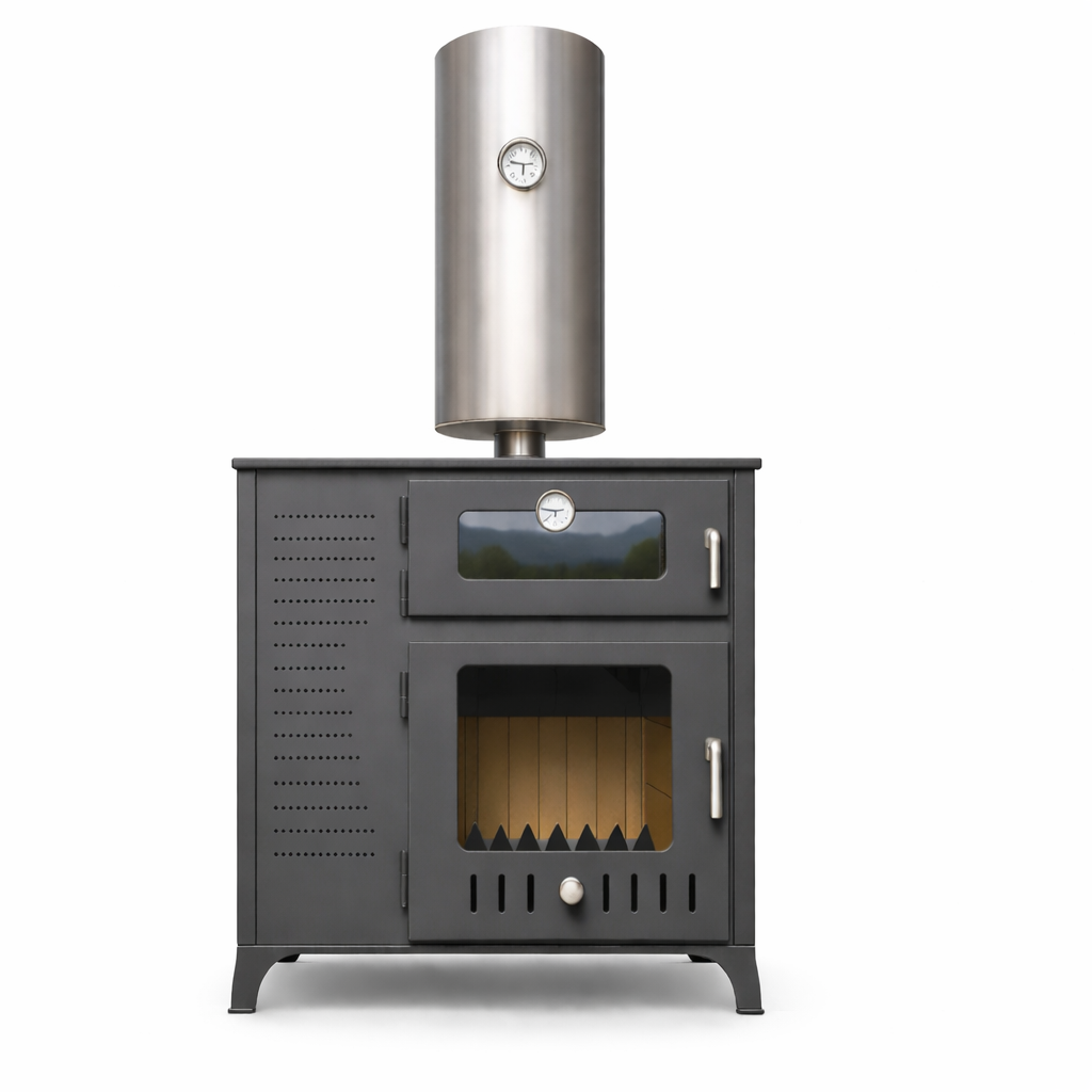 COCINA HIBRIDA PELLET LEÑA BIO-E12